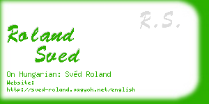 roland sved business card